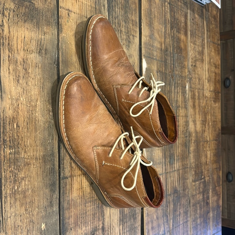 Steve Madden men’s brown leather lace up ankle boot
